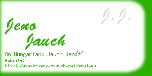 jeno jauch business card